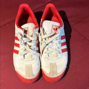 Adidas Samoa Sneakers in Red and White